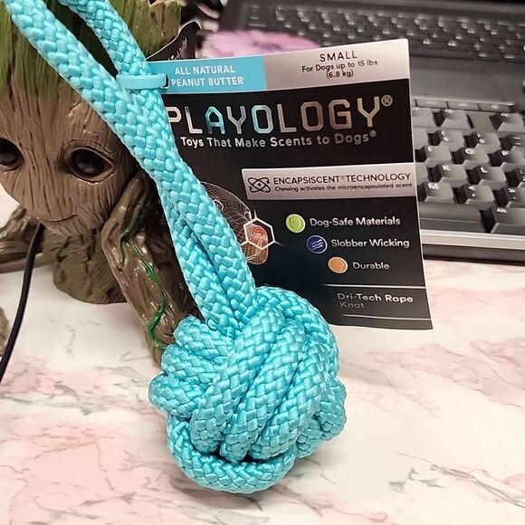 PLAYOLOGY Toys That Makes Scents To Dogs 1 Small  KNOTTED ROPE Chew NIP - Picture 2 of 5